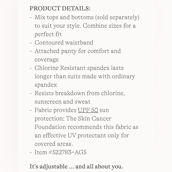 Lands’ End Adjustable Ruched Swim Skirt - Picture 8 of 8